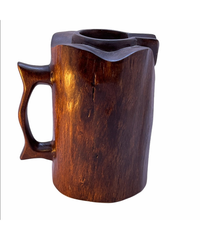 Antique Hand carved wood water jug decor rustic vase primative FINAL REDUCTION