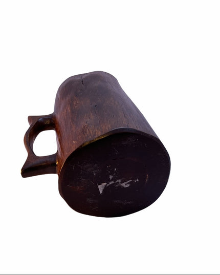 Antique Hand carved wood water jug decor rustic vase primative FINAL REDUCTION