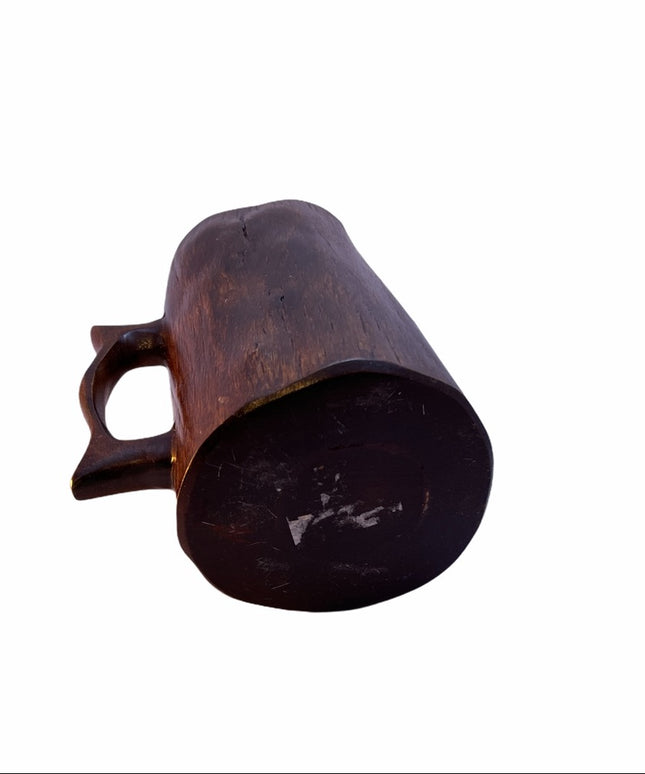 Antique Hand carved wood water jug decor rustic vase primative FINAL REDUCTION