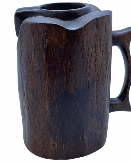 Antique Hand carved wood water jug decor rustic vase primative FINAL REDUCTION