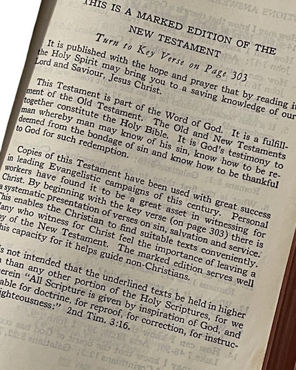 Antique 1930s Black Leather New Testament Bible book King James Version