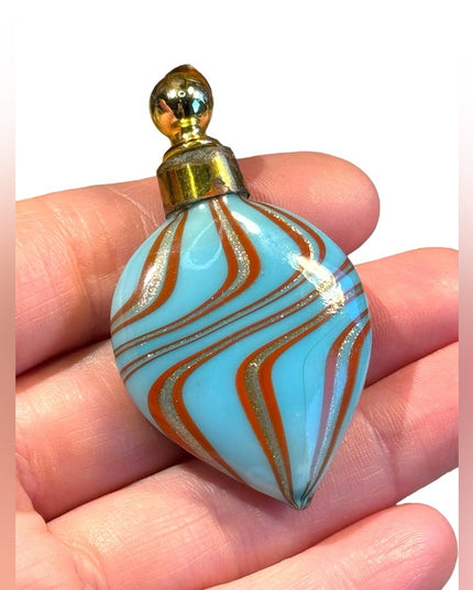 Antique hand Blown Glass Perfume Dabber Bottle mini Germany Venetian style