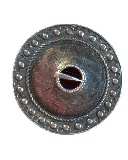 Antique Silver Finish Scottish Sash pin brooch