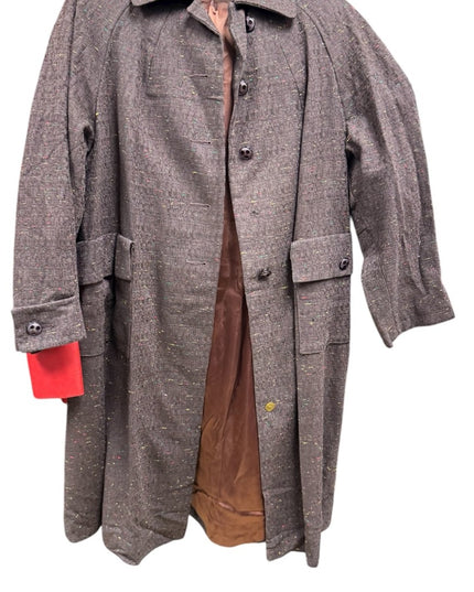 Vintage Betty Rose Water Repellent 1970s  Button up Mid length Brown Coat