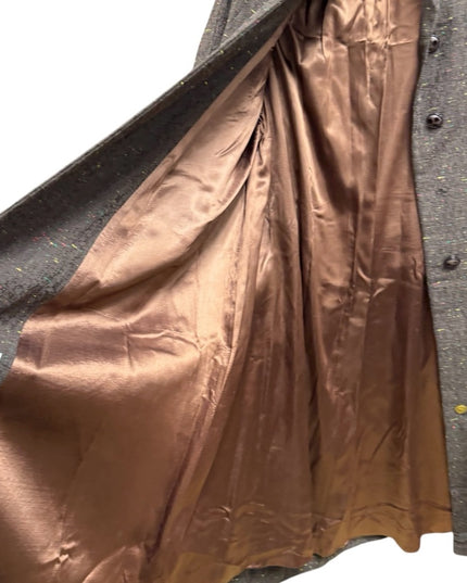 Vintage Betty Rose Water Repellent 1970s  Button up Mid length Brown Coat