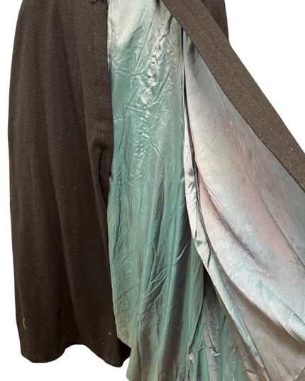 Antique Late 1800s Hooded Black Victorian Cape Cloak