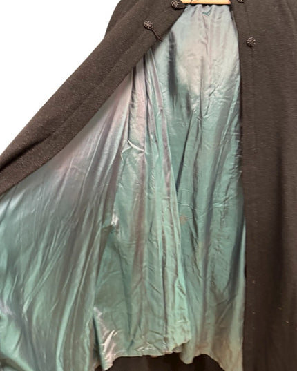 Antique Late 1800s Hooded Black Victorian Cape Cloak
