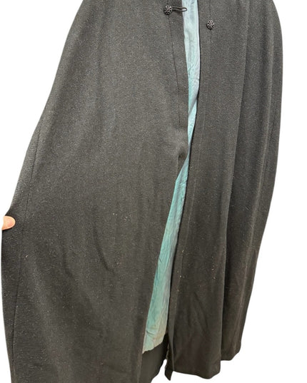 Antique Late 1800s Hooded Black Victorian Cape Cloak