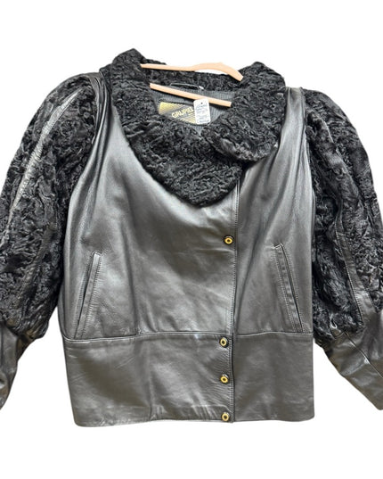 Vintage Grupiel Spain Stunning Lamb & Leather Fancy Jacket