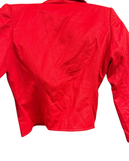 Vintage Hanae Mori Paris Red Cashmere Wool Blazer