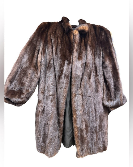 Stunning Vintage 2000s Brown Mid Length MINK Fur Coat Was 4500$ in 2000s