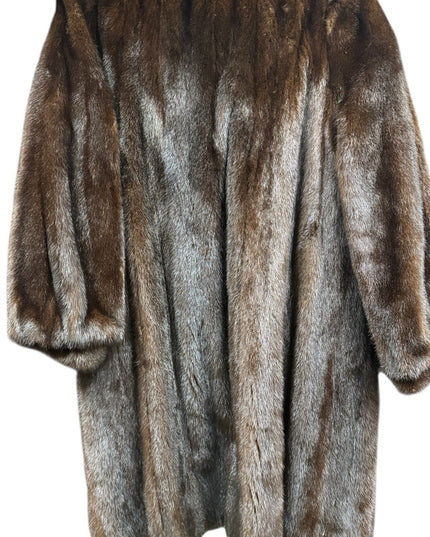 Stunning Vintage 2000s Brown Mid Length MINK Fur Coat Was 4500$ in 2000s