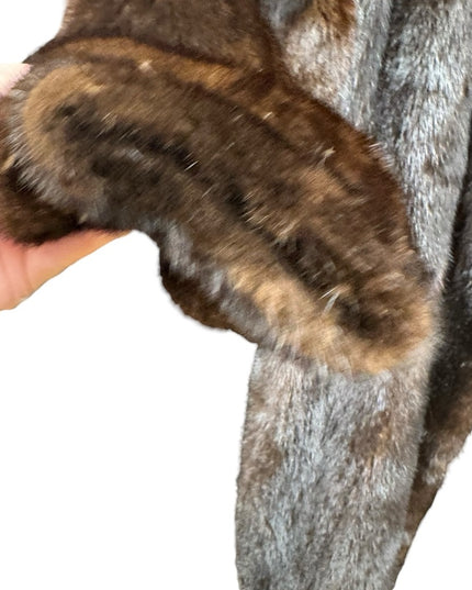 Stunning Vintage 2000s Brown Mid Length MINK Fur Coat Was 4500$ in 2000s