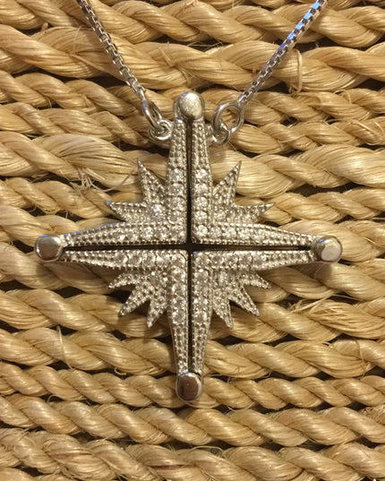 - Sterling silver star of Bethleham Necklace 2 way