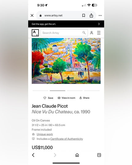 - Jean Claude Picot Signed gallery canvas Oil  painting Canotage Sur Le La…