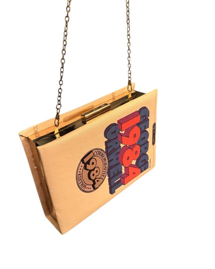 Vintage 1984 George Orwell Box Purse RARE Shoulder bag Clutch