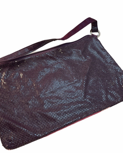 Vintage Pink purple Whiting Davis Purse chain mail