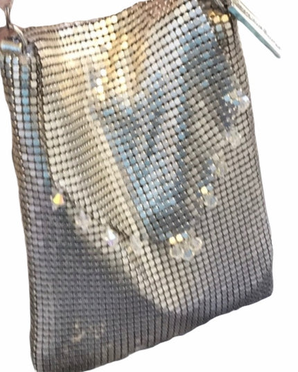 Vintage silver metal Whiting & Davis evening bag