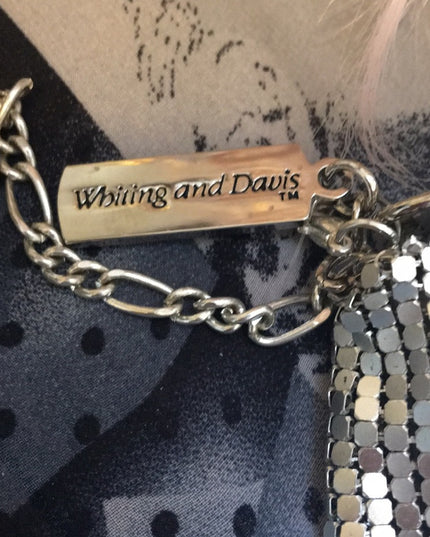 Vintage silver metal Whiting & Davis evening bag