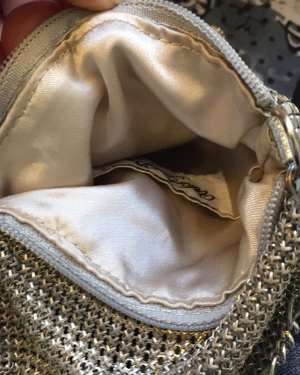 Vintage silver metal Whiting & Davis evening bag