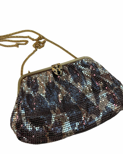 Vintage Whiting & Davis Leopard metal mesh purse chain mail