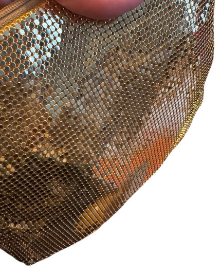 Vintage 1960s Hong Kong Gold Metal Mesh Chain shoulder Bag