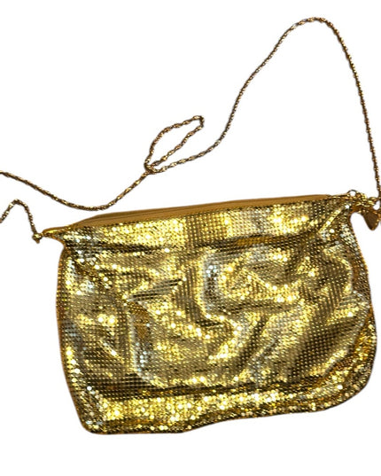 Vintage 1960s Hong Kong Gold Metal Mesh Chain shoulder Bag