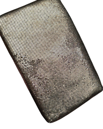 Vintage Whiting & Davis Metal Mesh Metalic Chic Silver Clutch shoulder bag