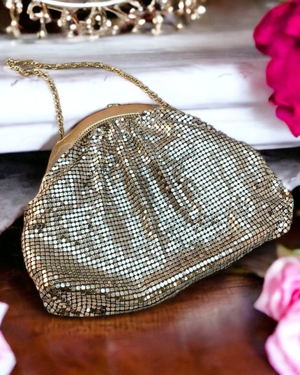 Vintage c1950s Silver metal mesh Whiting & Davis