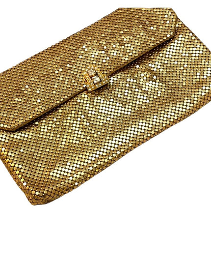 Vintage Whiting & Davis gold mesh clutch purse