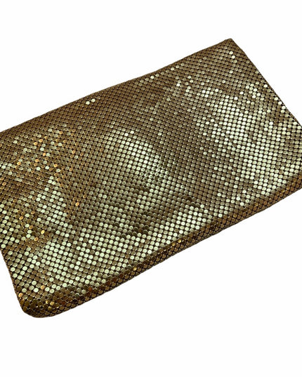 Vintage Whiting & Davis gold mesh clutch purse