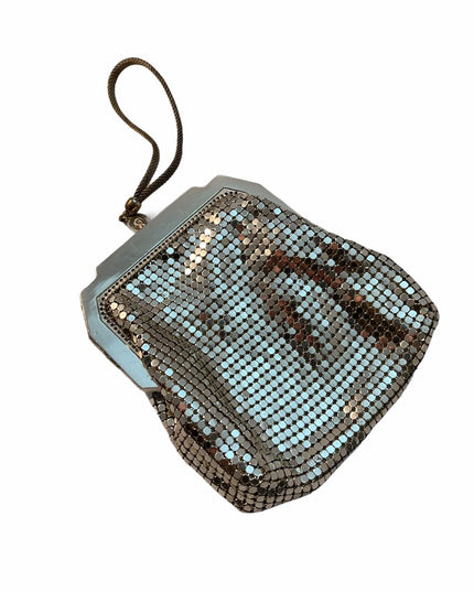 Vintage Whiting & Davis Wristlet change purse Silver