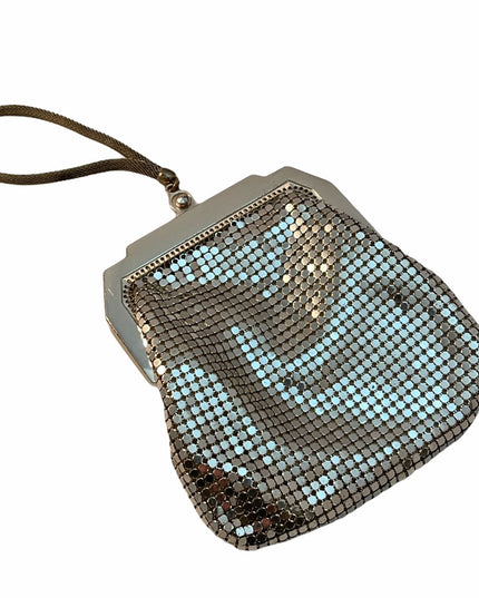 Vintage Whiting & Davis Wristlet change purse Silver
