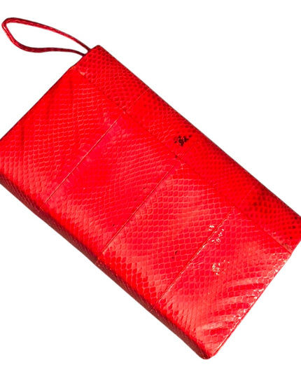 Vintage Whiting & Davis Elegant Red genuine snakeskin Clutch shoulder bag