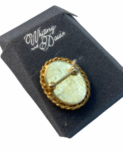 Vintage Whiting & Davis cameo brooch