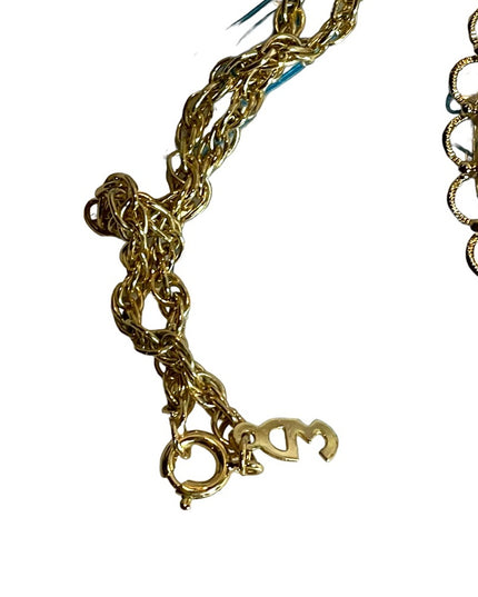 NWT Vintage Whiting & Davis large resin Cameo Pendant gold finish necklace