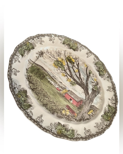 Johnson Brothers – Friendly Village – Medium Platter transfer made in England