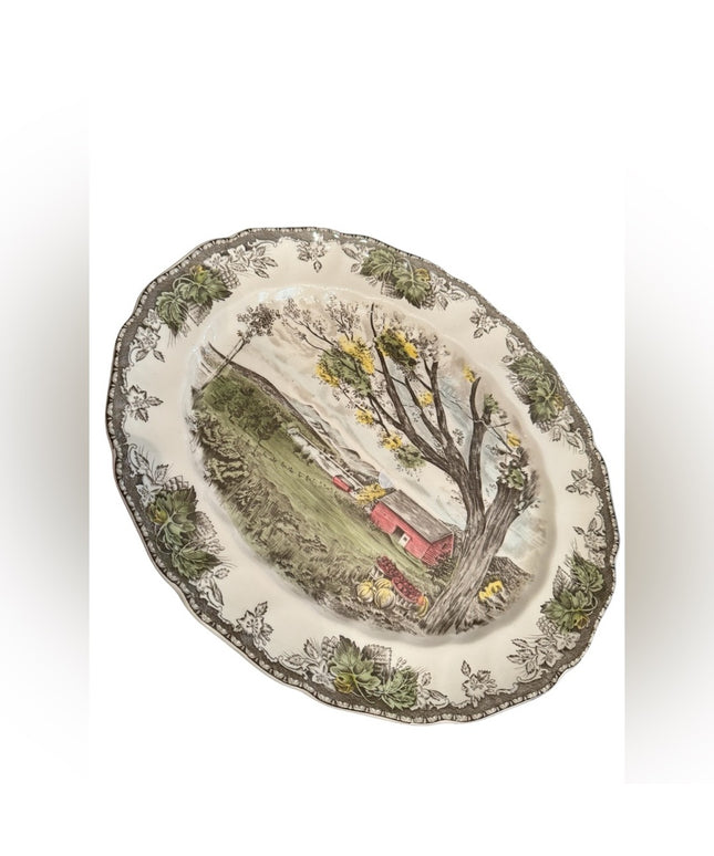 Johnson Brothers – Friendly Village – Medium Platter transfer made in England