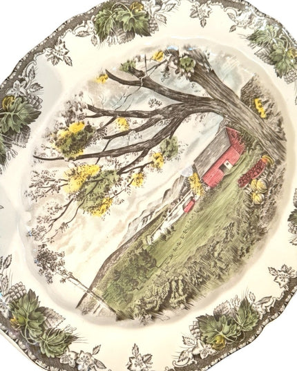 Johnson Brothers – Friendly Village – Medium Platter transfer made in England