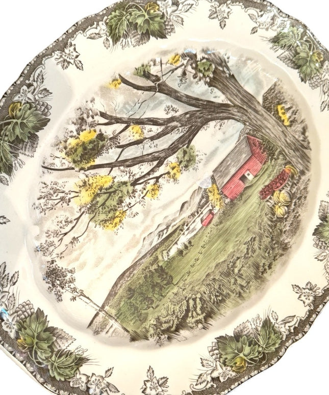 Johnson Brothers – Friendly Village – Medium Platter transfer made in England