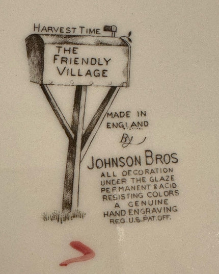Johnson Brothers – Friendly Village – Medium Platter transfer made in England