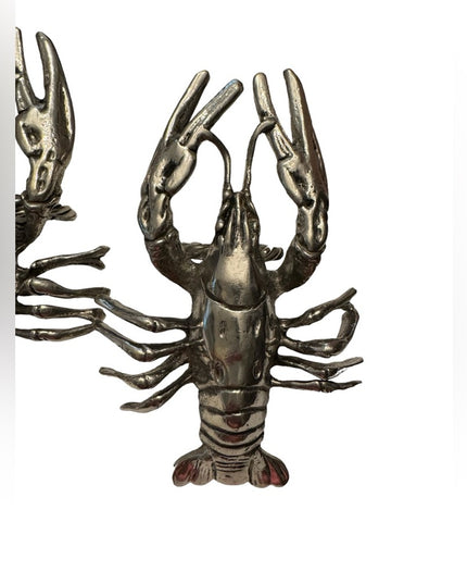 Vintage solid metal heavy LOBSTER Napkin holders x 4 pcs