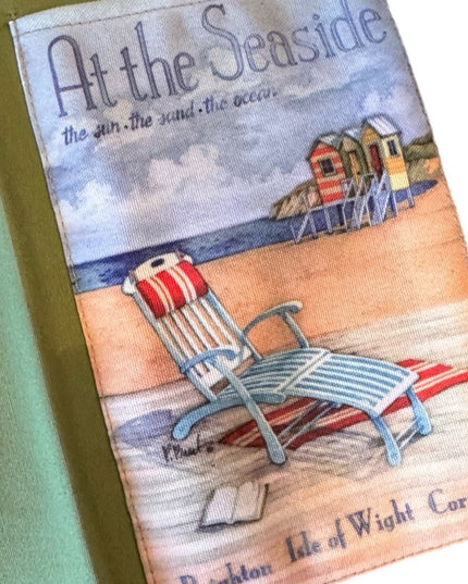 At the Seaside Brighton Beach Canada Green Dinner Lunch Napkins Set w pocket