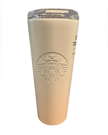 Starbucks Beige Cold Brew Tumbler White Pearl Ice Stainless Steel Holiday 2021