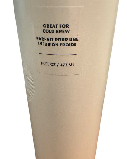 Starbucks Beige Cold Brew Tumbler White Pearl Ice Stainless Steel Holiday 2021