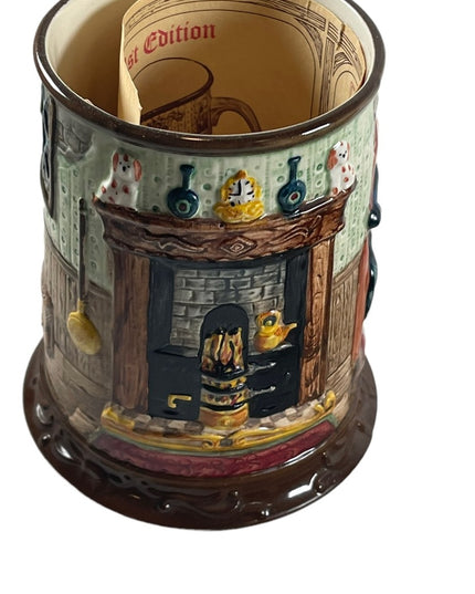 Pair Vintage 1971 Beswick Royal Doulton Charles Dickens Christmas Carol Tankards