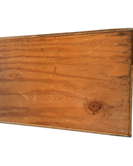 Antique Solid OAK Wooden File Storage Box metal Drawer handmade Card Caralog