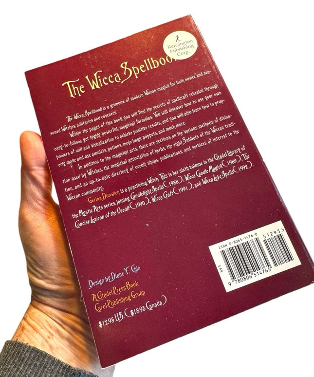 BOOK The Wicca Spellbook USA 1997 Gerina Dunwich 1997 SC