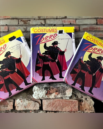 Lot of 3 various sz Uncut Sewing patterns adult child ZORRO halloween costume