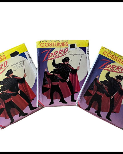 Lot of 3 various sz Uncut Sewing patterns adult child ZORRO halloween costume
